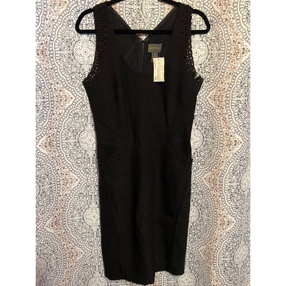 Zac Posen Black Sleeveless Dress With Cutout Lace Detail Size 6 - Picture 2 of 13
